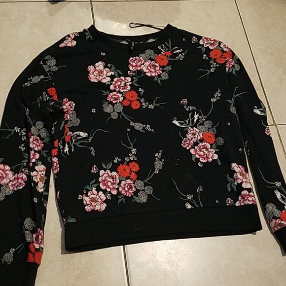 H&M Tops Long Sleeve Flower Shirt Poshmark